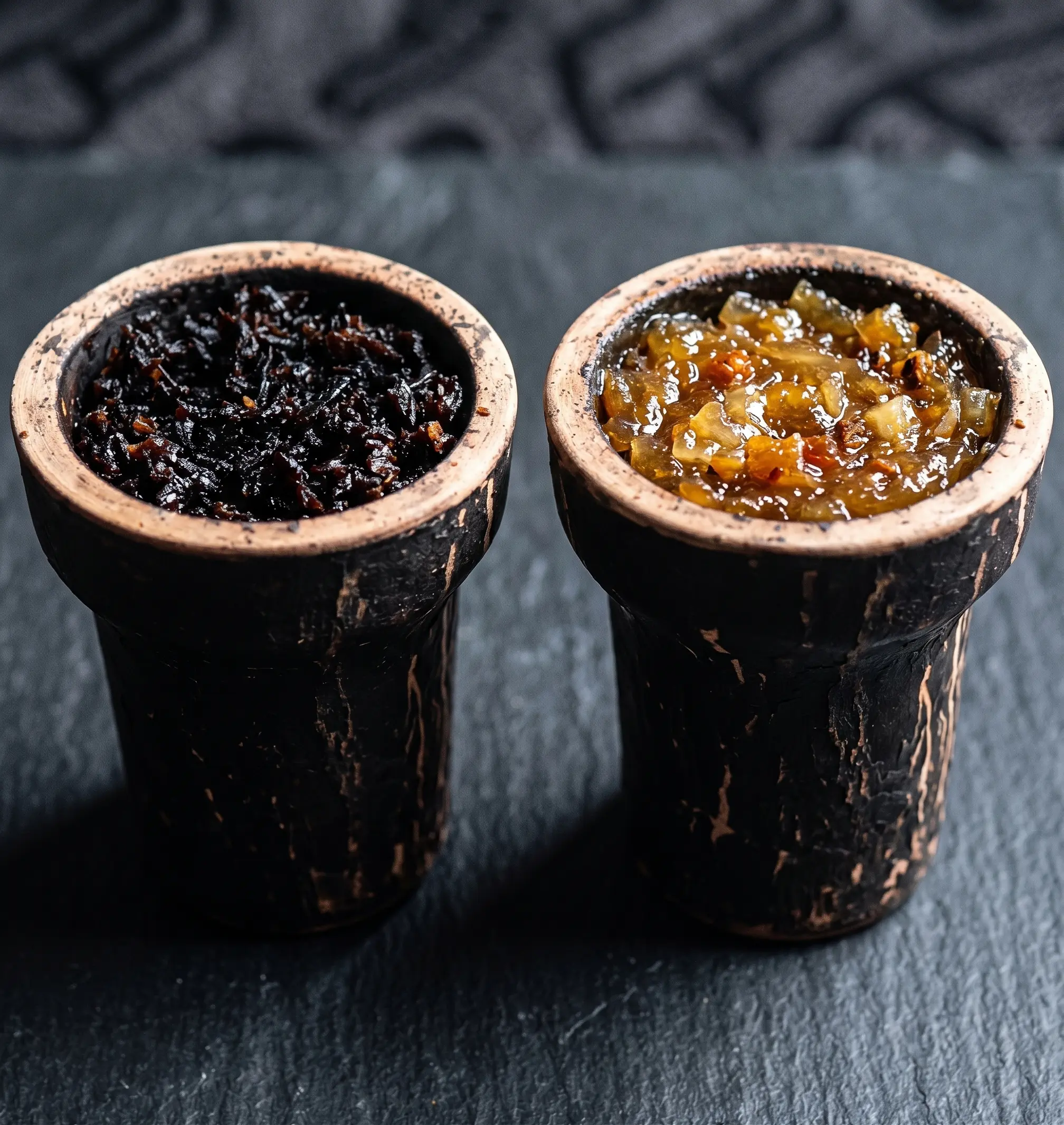 Nuador versus a typical nicotine-free molasses — lower glycerin, drier texture